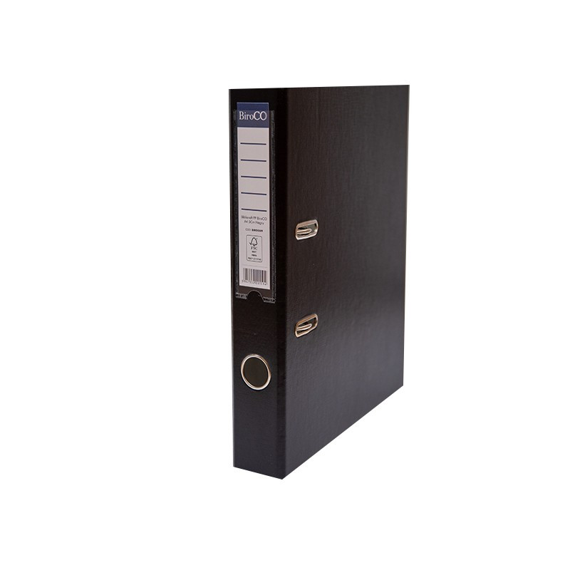 Biblioraft documente, indosariere, A4, cotor 5 cm, capacitate 350 coli, negru - imagine 3